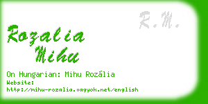 rozalia mihu business card
